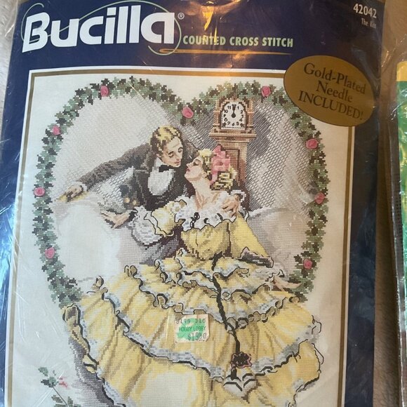 VTG Huge Lot Of Cross-Stitch Needlepoint*Open*Kits and Materials Patterns*READ - Picture 5 of 16